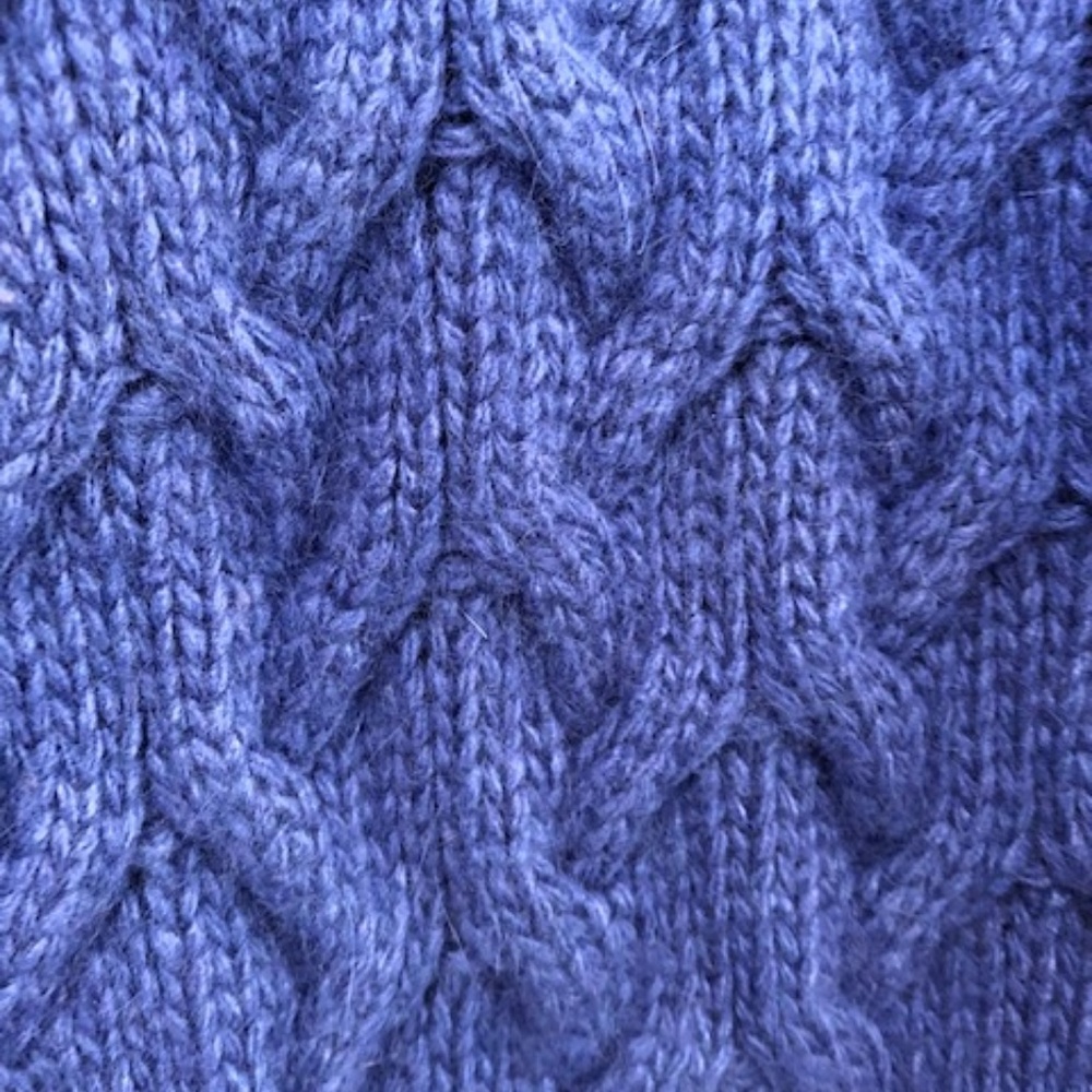 Blue Cable Sweater - image 2
